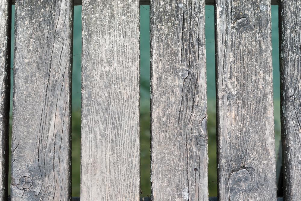 Water damaged grey wood.
