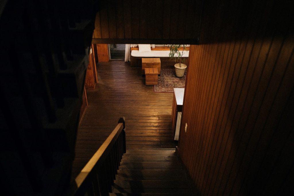 A house with wooden interiors