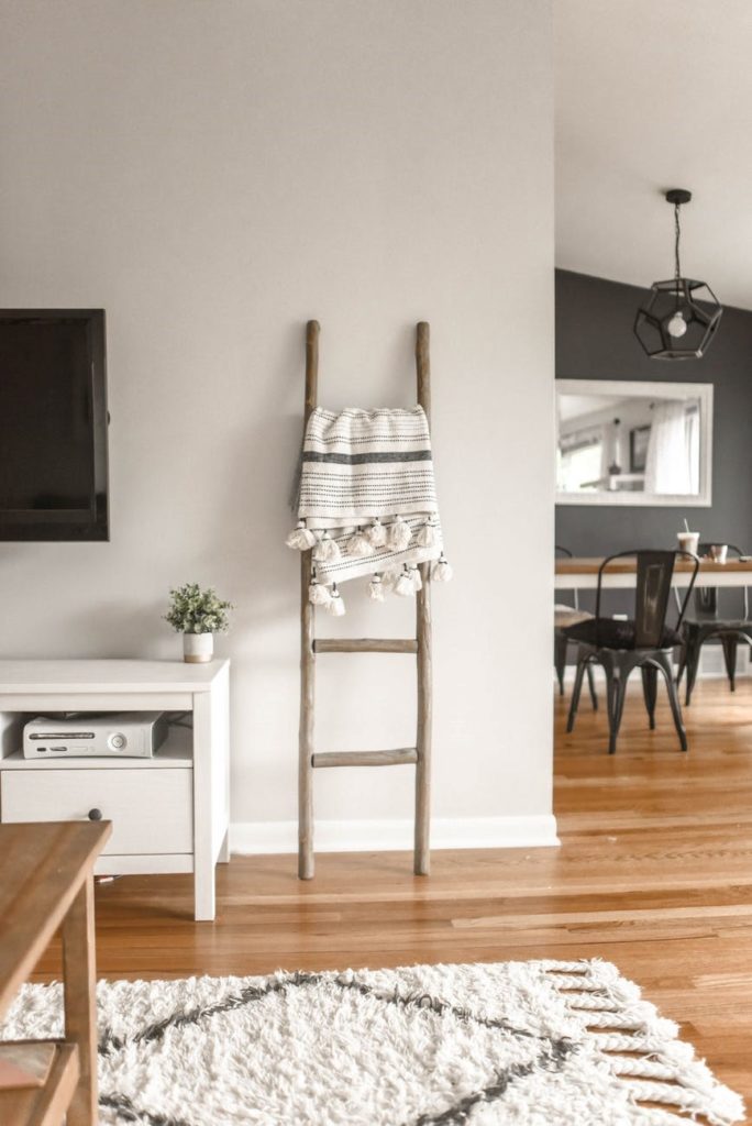 ladder on a wooden floor