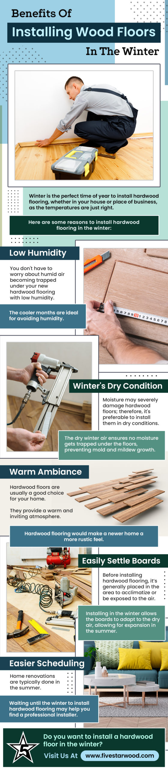 Benefits of Installing Wood Floors In the Winter