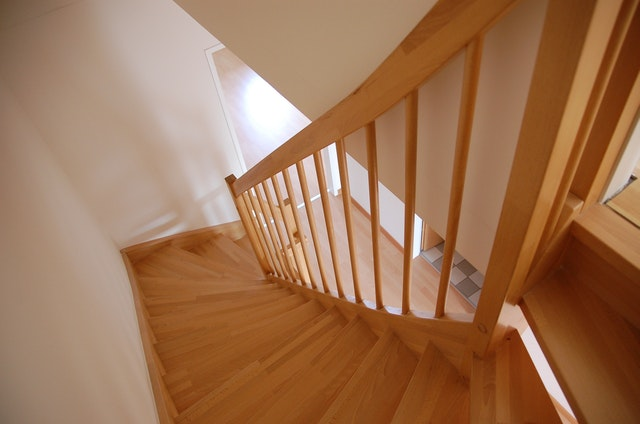 A wooden stairs