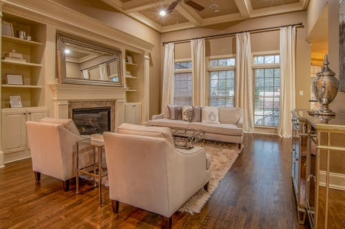 Decorated living room
