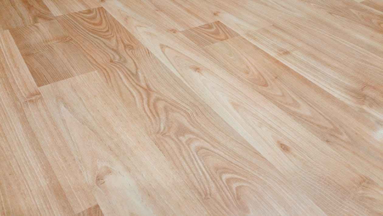 A room having hardwood flooring