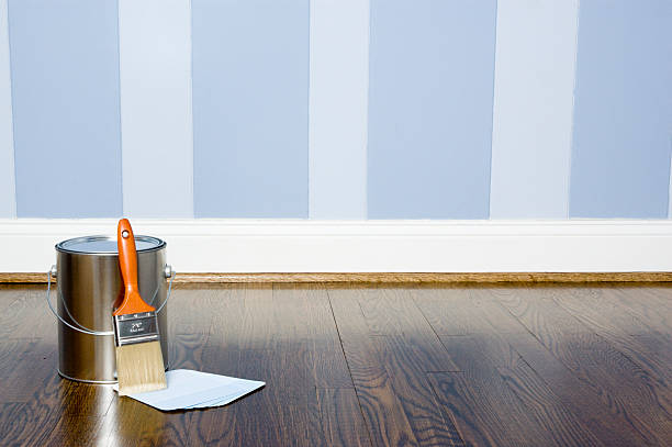 Paint set on hardwood floors