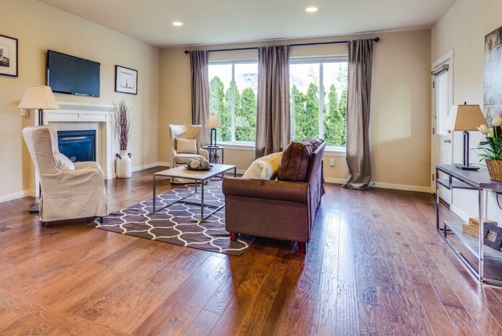 furniture on a wooden floor