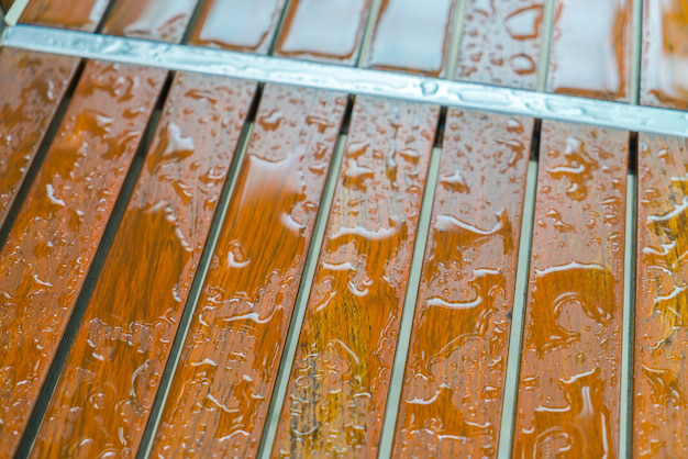A picture of wooden floor with water all over it