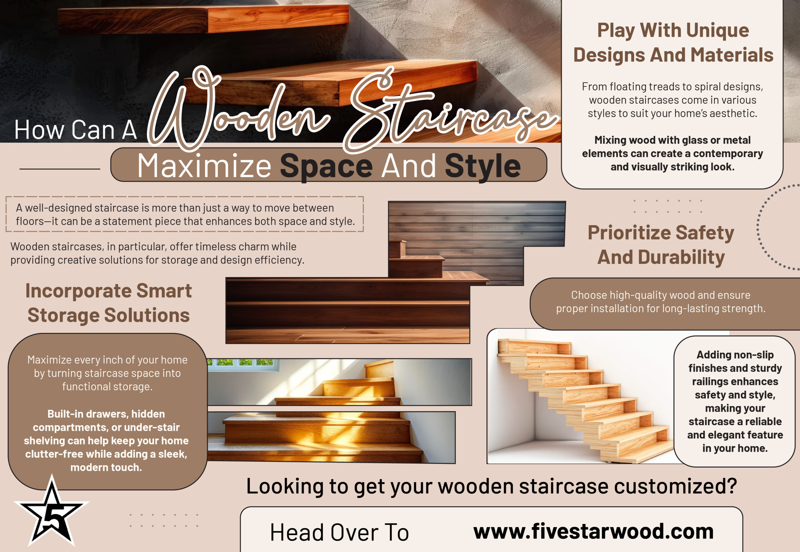 Wooden Staircase Maximize Space And Style